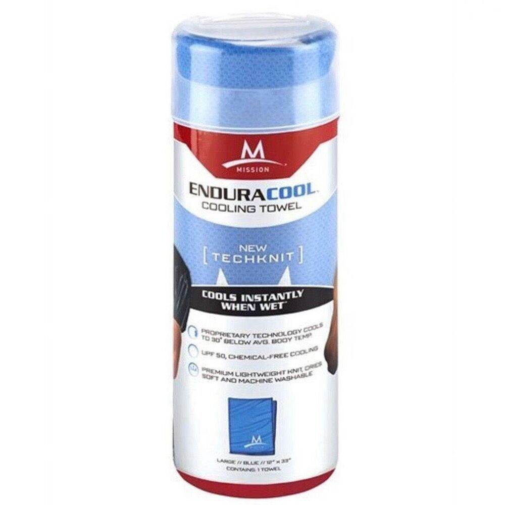 NWT Mission Athletecare Enduracool Cooling Techknit Microfiber Towel 33”x12”